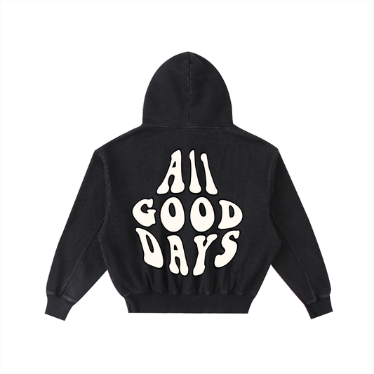 VYBZ "AGD" Frayed Fleece Hoodie