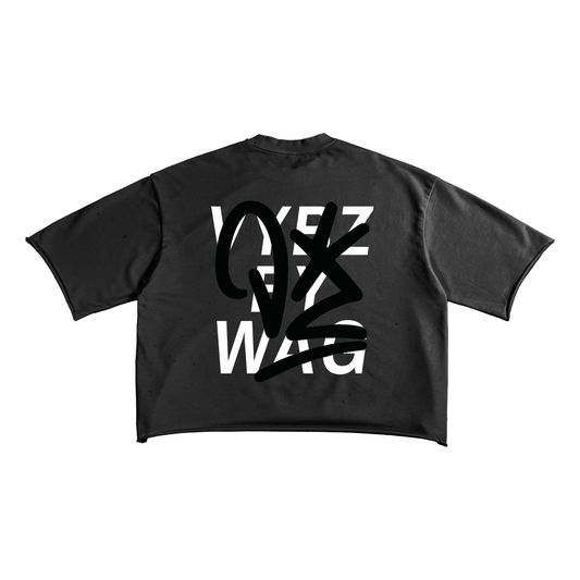 VYBZ "Graffiti" Cropped Raw Edge T-Shirt