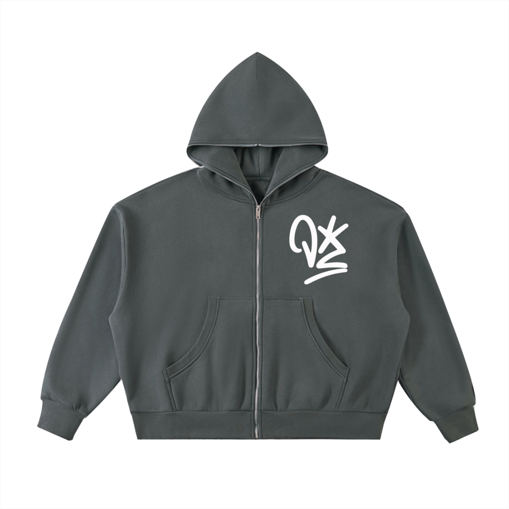 VYBZ  "graffiti" Fleece Boxy Hoodie