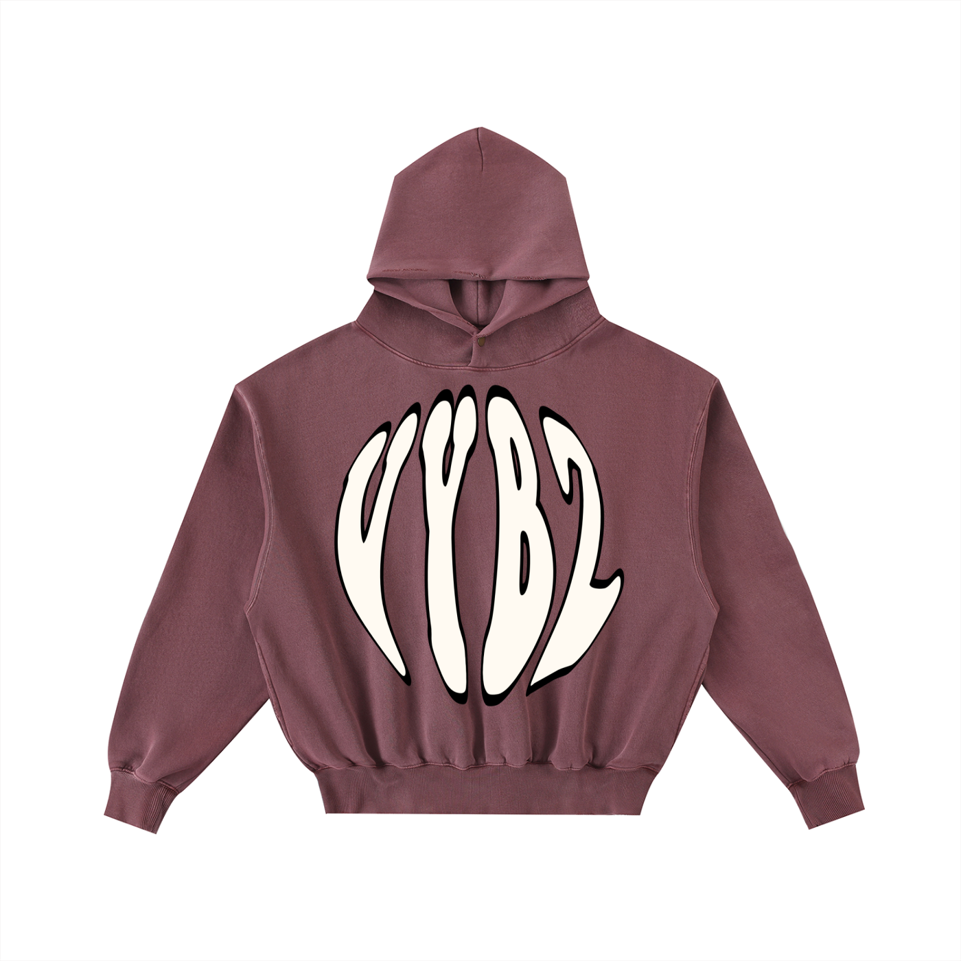 VYBZ "AGD" Frayed Fleece Hoodie