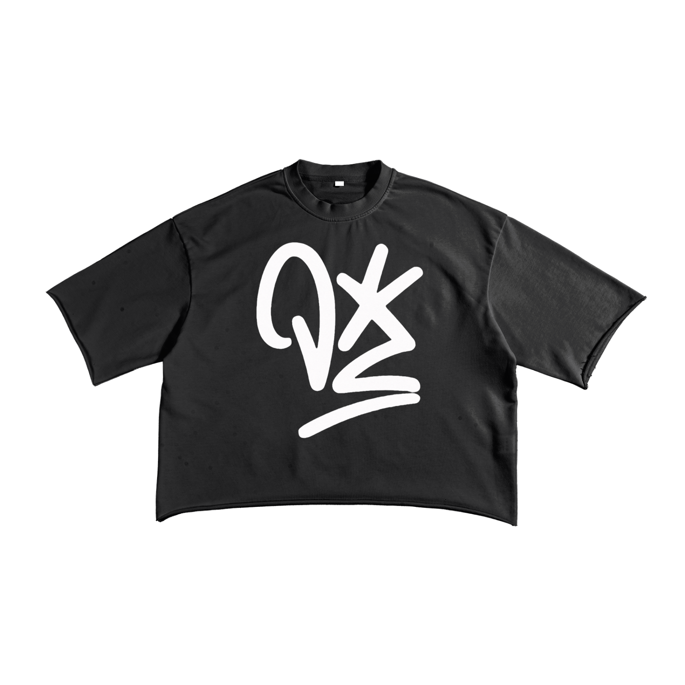 VYBZ "Graffiti" Cropped Raw Edge T-Shirt